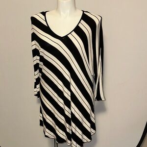 Nygard Diagonal Striped Long Sleeve Dress or Long Top
